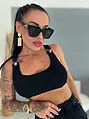 Bordázott crop top működő csatos pántokkal CAPRI