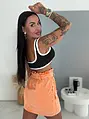 Farmer szoknya gumis derékkal és övvel FIESTA