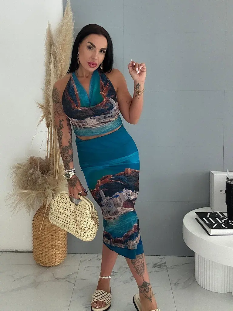 Kétrészes sifon szett AZURE COAST