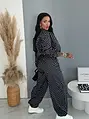 Női kétrészes susis anyagú szett POLKA