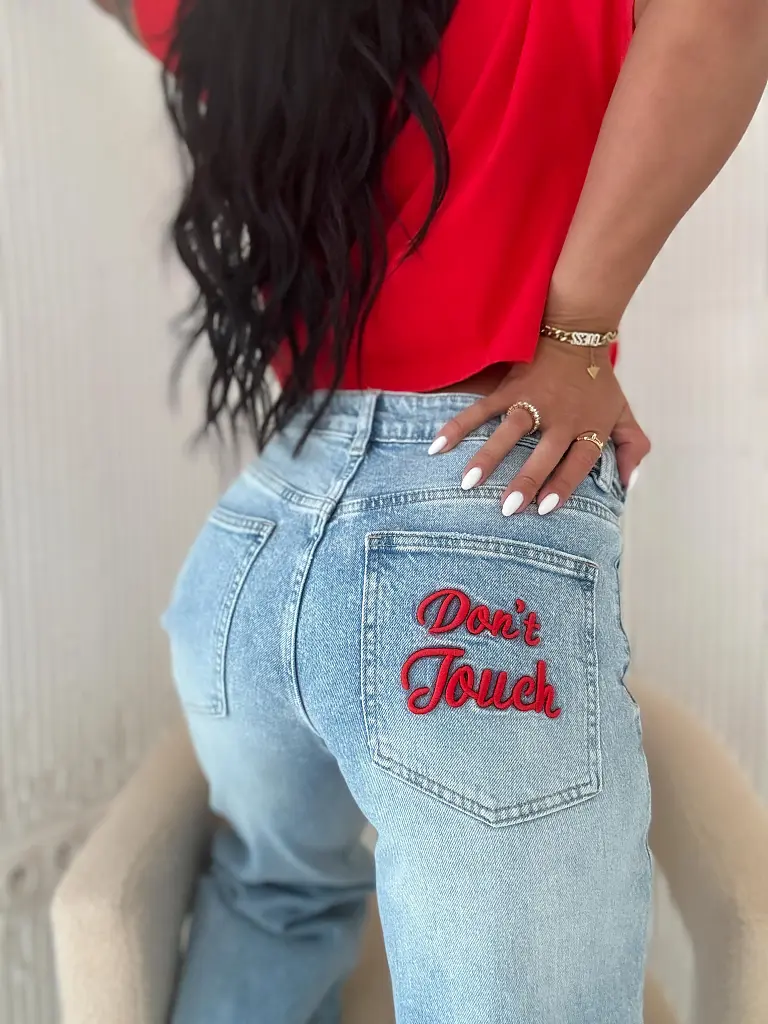 Magas derekú wide leg farmer DONT TOUCH