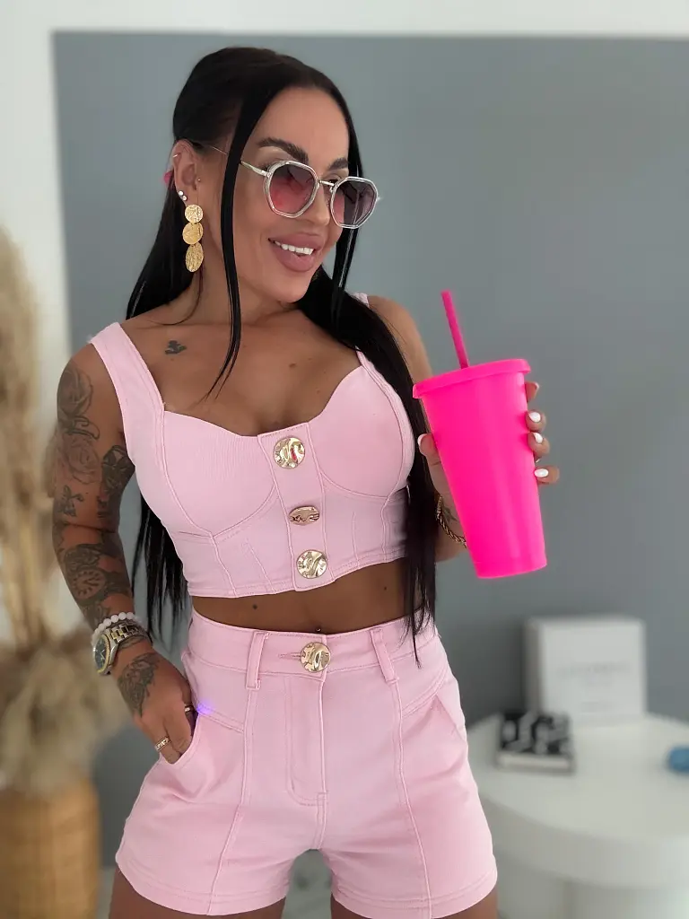 Pink farmer szett arany díszítéssel VIBE SET