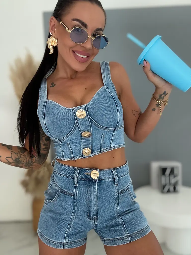 Blue farmer szett arany díszítéssel VIBE SET