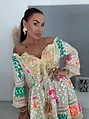 Mintás rojtos boho stílusú ruha HANGA