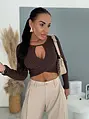 Kötött crop top LINA
