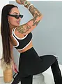 Magas derekú, trapéz szárú leggings VELORA
