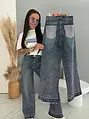 Wide leg strasszköves farmernadrág LUXURY