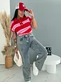 Magas derekú wide leg farmer LOVE ME