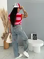 Magas derekú wide leg farmer LOVE ME