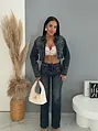 Crop denim szett strasszkövekkel STARDUST