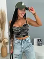 Pántos army crop-top melltöméssel CLEO