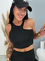Sportos crop-top melltöméssel CARA