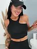 Sportos crop-top melltöméssel CARA
