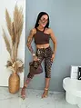 Elasztikus leopárdmintás capri leggings ZAYA