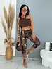 Elasztikus leopárdmintás capri leggings ZAYA