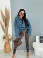 Magas derekú leopárdmintás stirrup leggings FLEXA