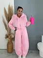 Prémium baggy melegítőszett szőrmével PINK LUXURY