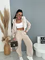 Prémium baggy melegítőszett szőrmével BEIGE LUXURY