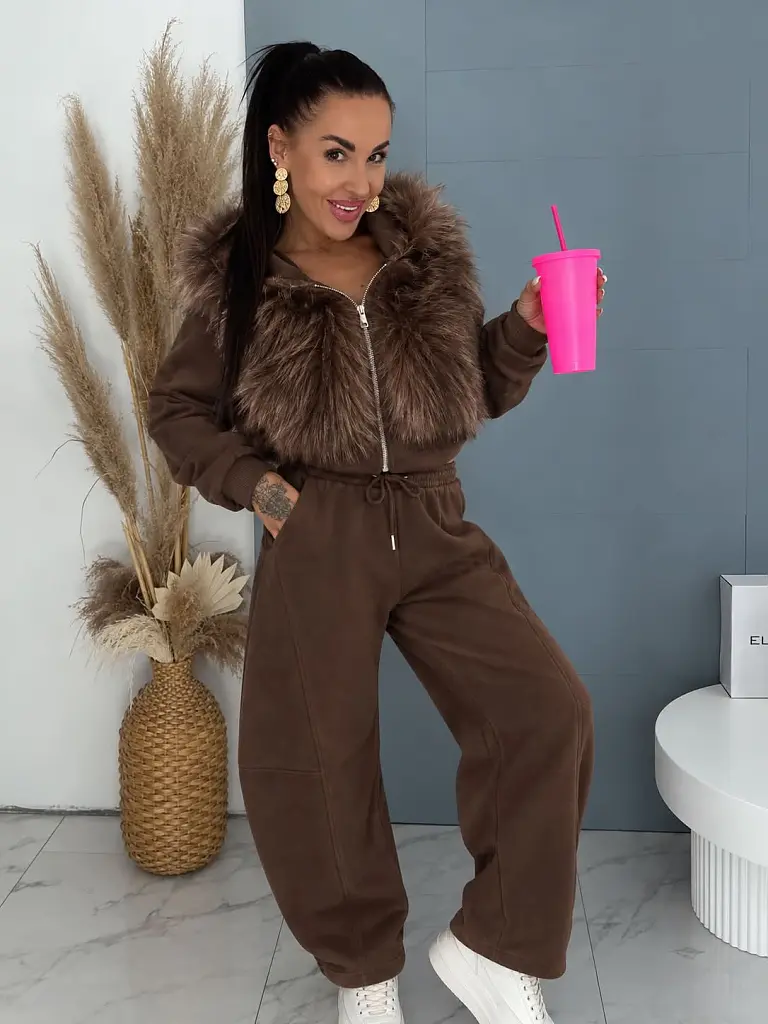 Prémium baggy melegítőszett szőrmével CHOCO LUXURY - next