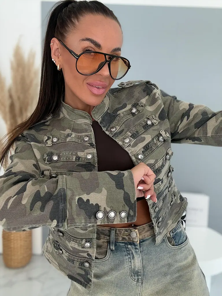 Denim army kabát díszcsatokkal FORCE - next
