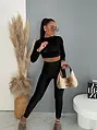 Magas derekú csillogó anyagú leggings STARS
