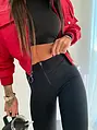 Bordázott cipzáras leggings MARA