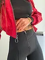 Bordázott cipzáras leggings MARA