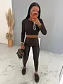 Enyhén bélelt műbőr leggings ALPINE