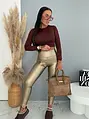 Enyhén bélelt műbőr leggings ALPINE
