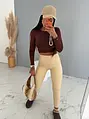Enyhén bélelt műbőr leggings ALPINE
