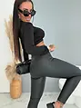 Enyhén bélelt műbőr leggings ALPINE