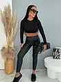 Enyhén bélelt műbőr leggings ALPINE