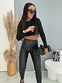 Enyhén bélelt műbőr leggings ALPINE