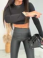 Enyhén bélelt műbőr leggings ALPINE
