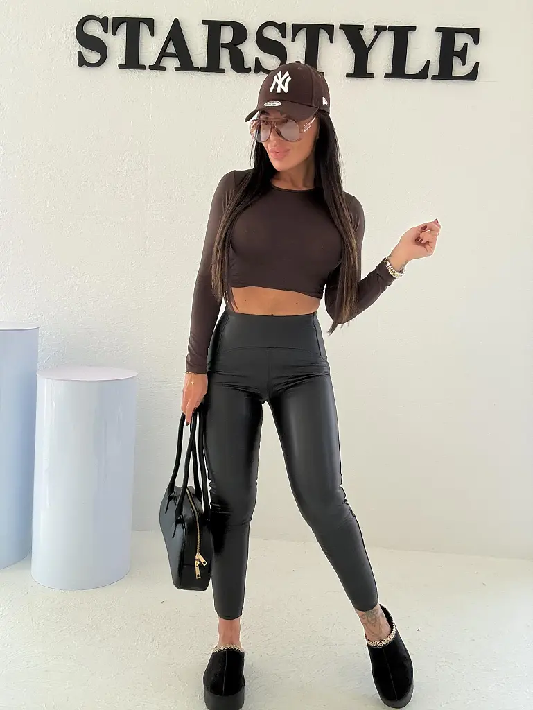 Műbőr leggings magas derékkal VENUS