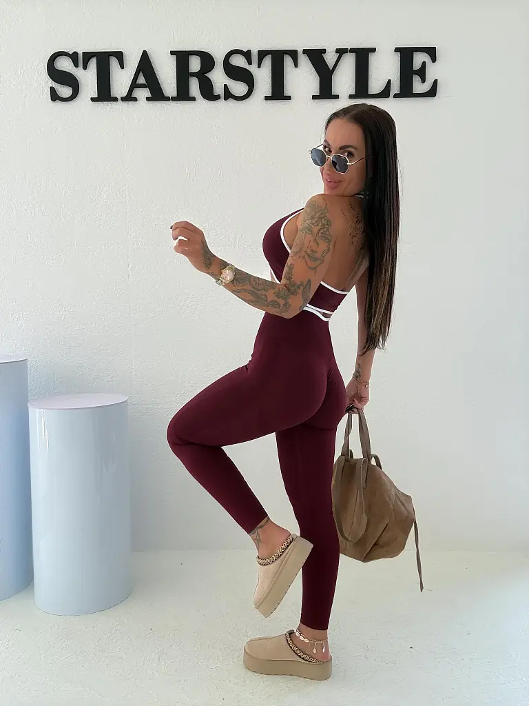 Bordó sportos szett húzott fenékrésszel BOLD - next