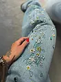 Baggy fit farmernadrág kövekkel és gyöngyökkel díszítve ZARA