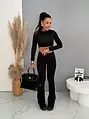 Magas derekú trapéz push-up fashion farmer BLACK FIT