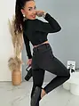 Magas derekú bélelt feketepush-up skinny farmer JUNE