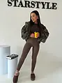 Bordázott cipzáras leggings MARA