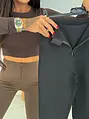 Fekete cipzáras leggings MIRA