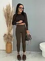 Coffee cipzáras leggings MIRA