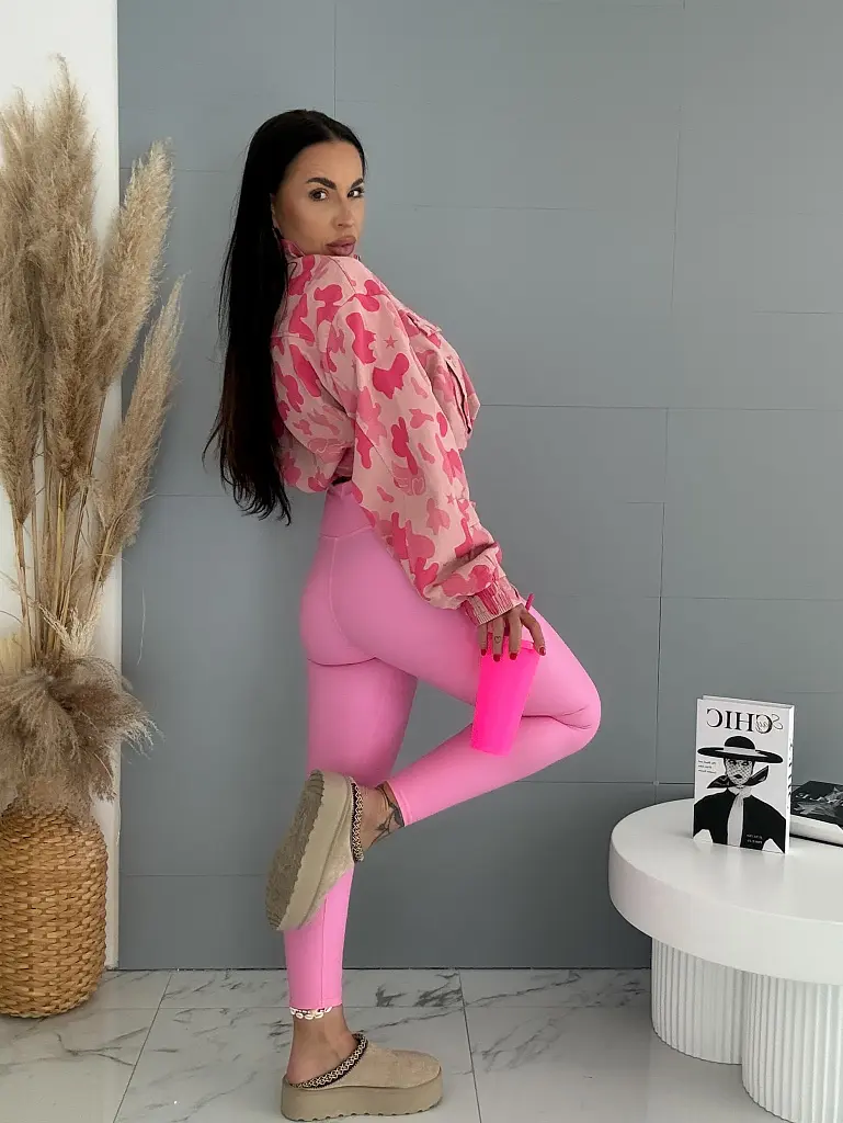 Műbőr leggings magas derékkal PINK DIVA - next