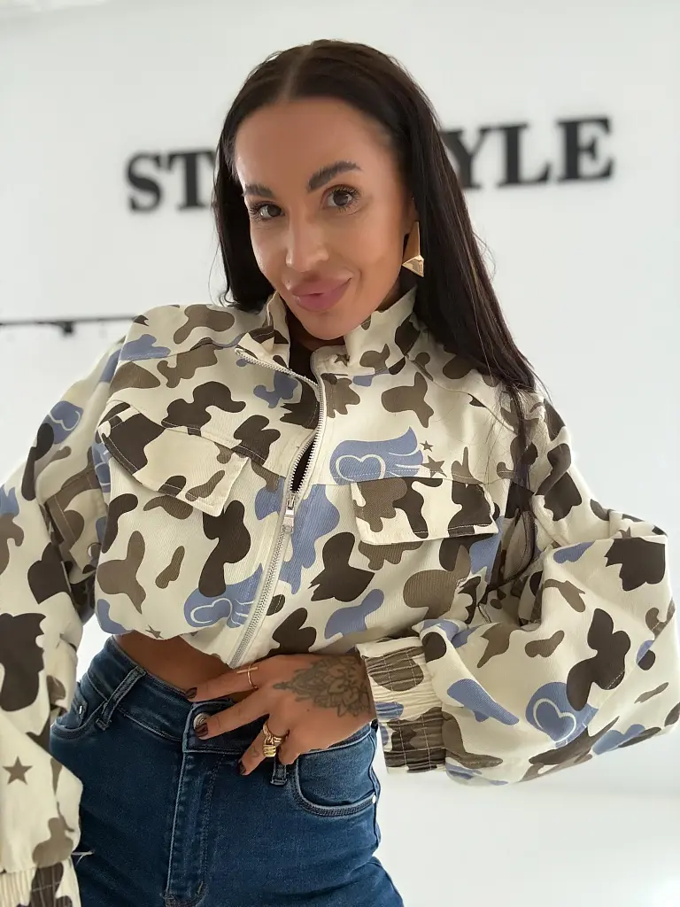 Crop denim army farmerdzseki NEPO