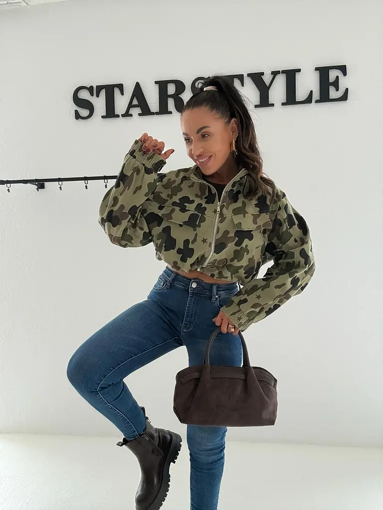 Crop denim army farmerdzseki NEPO - next