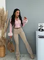 Magas derekú trapéz push-up fashion farmer BEIGE FIT