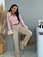 Magas derekú trapéz push-up fashion farmer BEIGE FIT