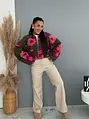 3D teddy virágmintás bomber kabát FLORA