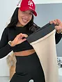 Bélelt magas derekú, trapéz szárú leggings WINTER