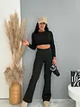 Bélelt magas derekú, trapéz szárú leggings WINTER